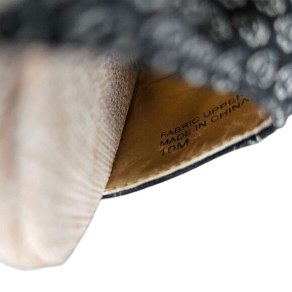 Hale Bob Tan Black Heels Sz 10 M Peep Toe Slingback Leather Outsole - Picture 15 of 16